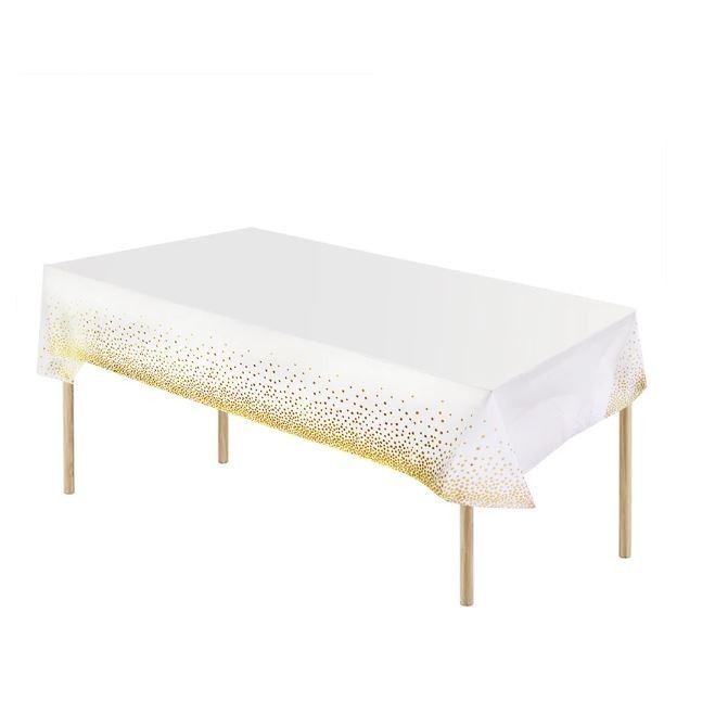 137*183cm Rose Gold /Silver/Gold Dot Gilded Tablecloth Disposable Tablecloth Kid Birthday Party Baby WeddingDecor(2969L) - Image 5