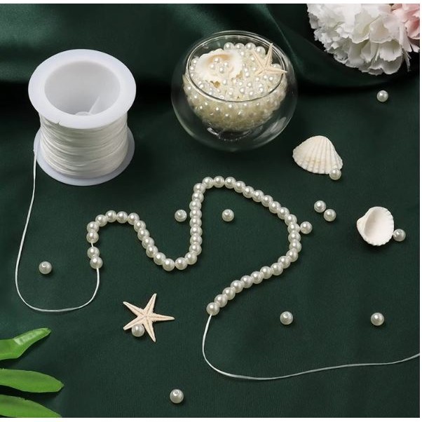 3-16mm ABS Imitation White Pearl Beads with Hole Round Acrylic Loose Beads for Jewelry Making 白色直孔仿珍珠 (2996L) - Image 3