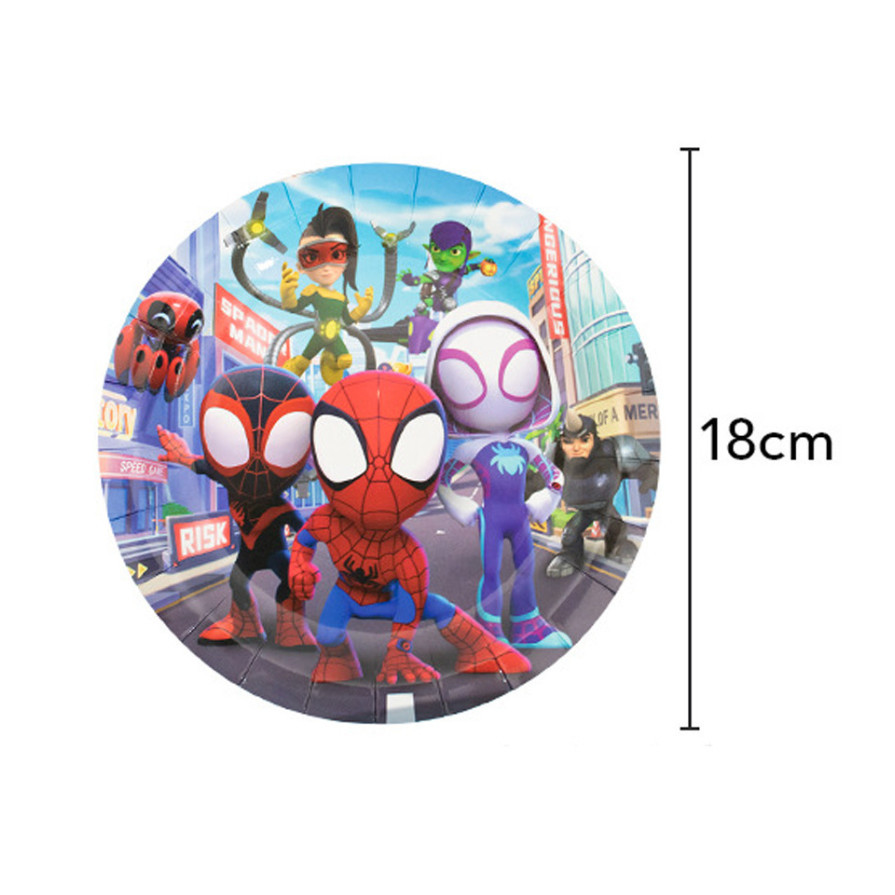 10pcs/lot Birthday Party Decoration Paper Cups Plates Backdrop Tableware For Kids 纸盘派对餐具装饰 (2955L) - Image 15