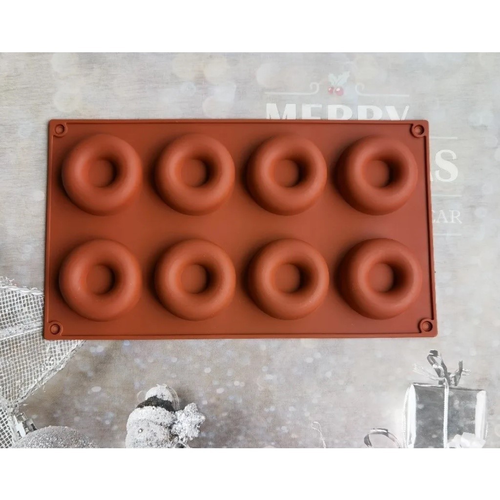 6/8 Holes Donut Silicone Cupcake Baking Mold Cake Pans Biscuit Cookie Doughnut DIY Mold 食品级耐高温硅胶6/8连甜甜圈(3022-335L) - Image 7