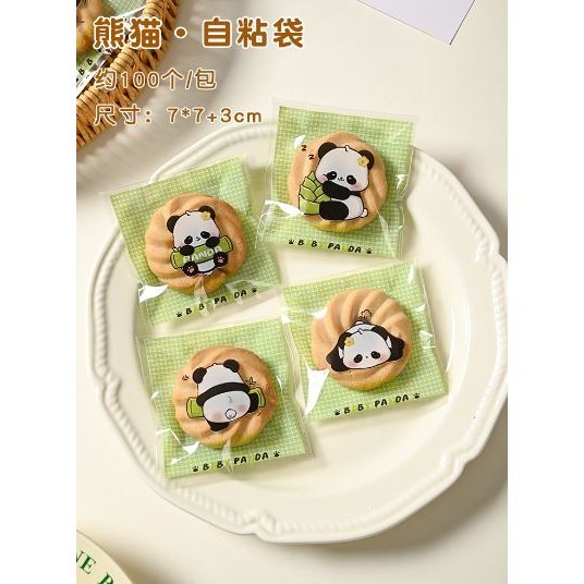 100pcs/lot Cute Panda four in one Gift OPP Bags Plastic Self-adhesive Candy Cookies Biscuits Packaging Bags Party(3020L) - Image 7