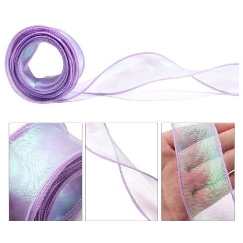 4cm/10 yards Fancy Fishtail Ribbon DIY Headpiece Hair Bow Flower Wrap Bouquet wave yarn gift wrap(2963L) - Image 4