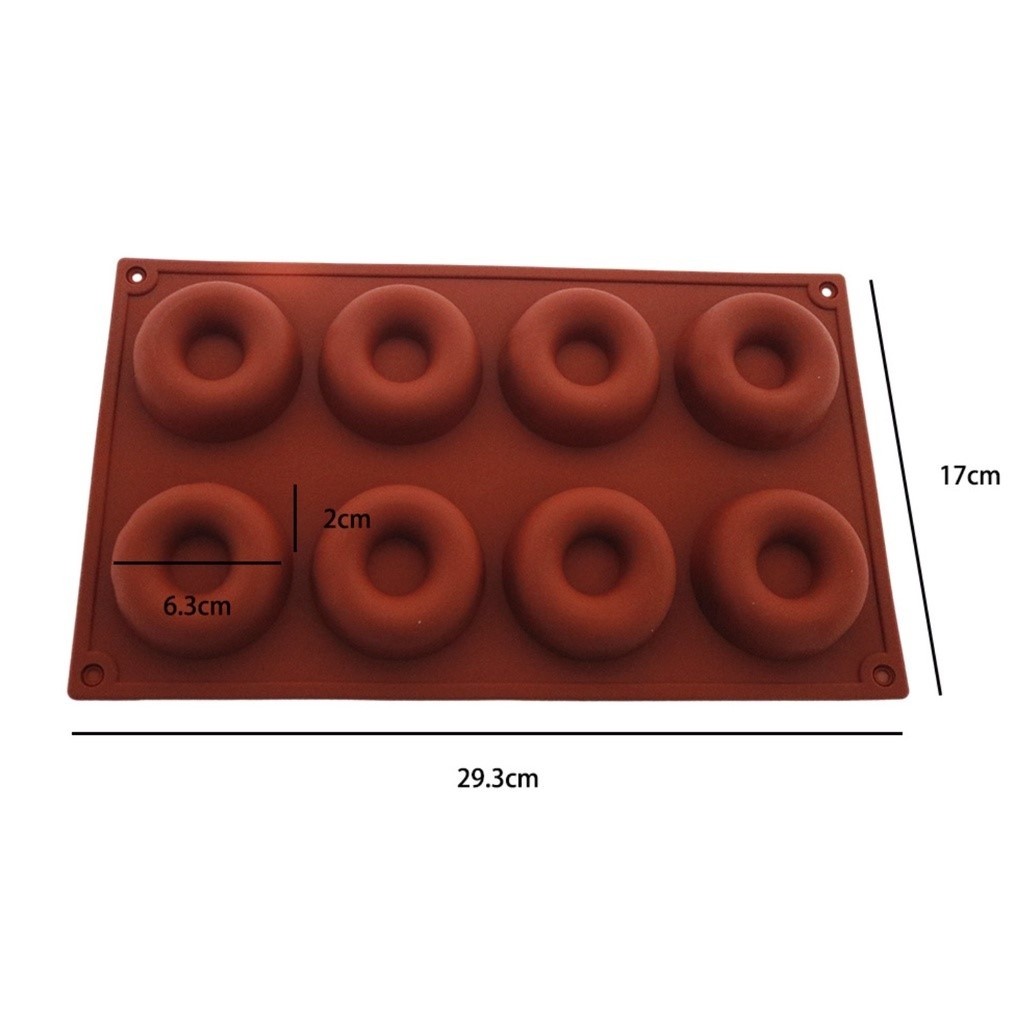 6/8 Holes Donut Silicone Cupcake Baking Mold Cake Pans Biscuit Cookie Doughnut DIY Mold 食品级耐高温硅胶6/8连甜甜圈(3022-335L) - Image 8