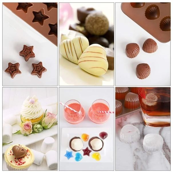 Schokolade Silikon Form 3d Große Blume Bar Rose Quadrat Muffin Bar Kugel Herz Form Eis Candy Formen (2938L) - Image 4