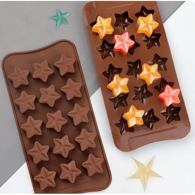 Five-pointed Star Silicone Ice Tray DIY Handmade Candy Chocolate Mold Three-dimensional Fondant Baking Shape (2943L) - Image 3