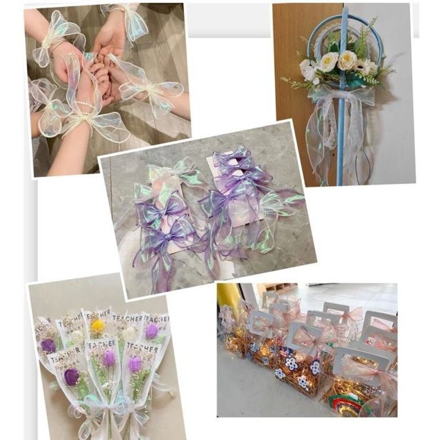 4cm/10 yards Fancy Fishtail Ribbon DIY Headpiece Hair Bow Flower Wrap Bouquet wave yarn gift wrap(2963L) - Image 7