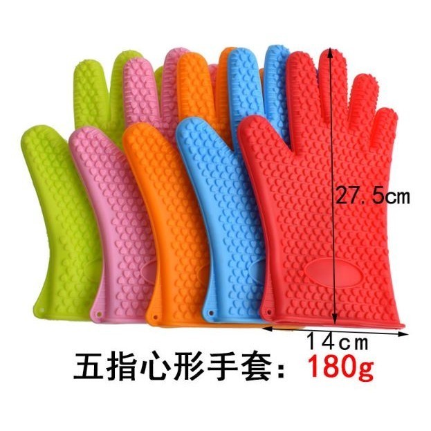 Baking Silicone Microwave Oven Gloves BBQ Grill Gloves Heat Resistant Oven Mitts Kitchen Gadgets Kitchen Access(2939L) - Image 9