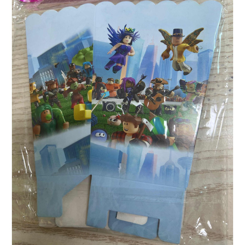 6pcs Cartoon Popcorn Box Treat Kids Birthday Cookie Box Happy Party Baby Shower Favors Popcorn Box 派对爆米花盒 (2952L) - Image 15