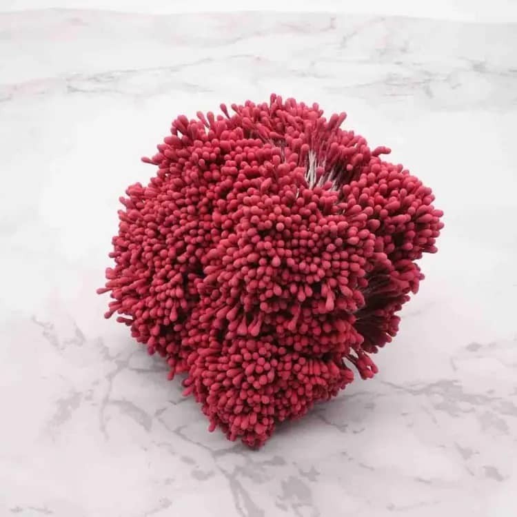 50pcs 3~5mm Artificial Berries Red Black Stamen Mini Fake Flowers DIY Wreath Wedding Party Decor (2970L) - Image 3