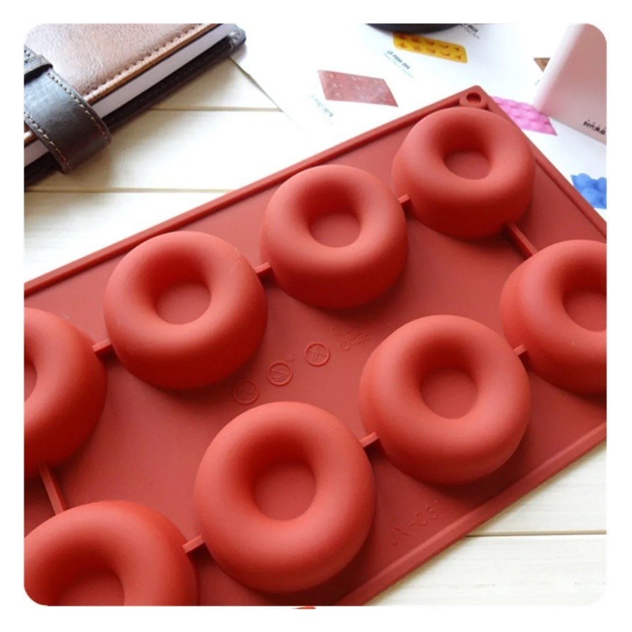 6/8 Holes Donut Silicone Cupcake Baking Mold Cake Pans Biscuit Cookie Doughnut DIY Mold 食品级耐高温硅胶6/8连甜甜圈(3022-335L) - Image 6