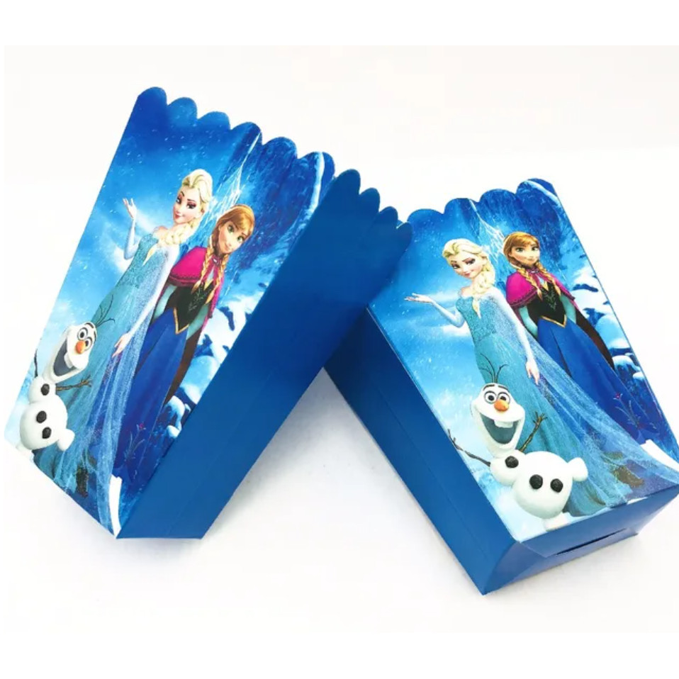 6pcs Cartoon Popcorn Box Treat Kids Birthday Cookie Box Happy Party Baby Shower Favors Popcorn Box 派对爆米花盒 (2952L) - Image 10