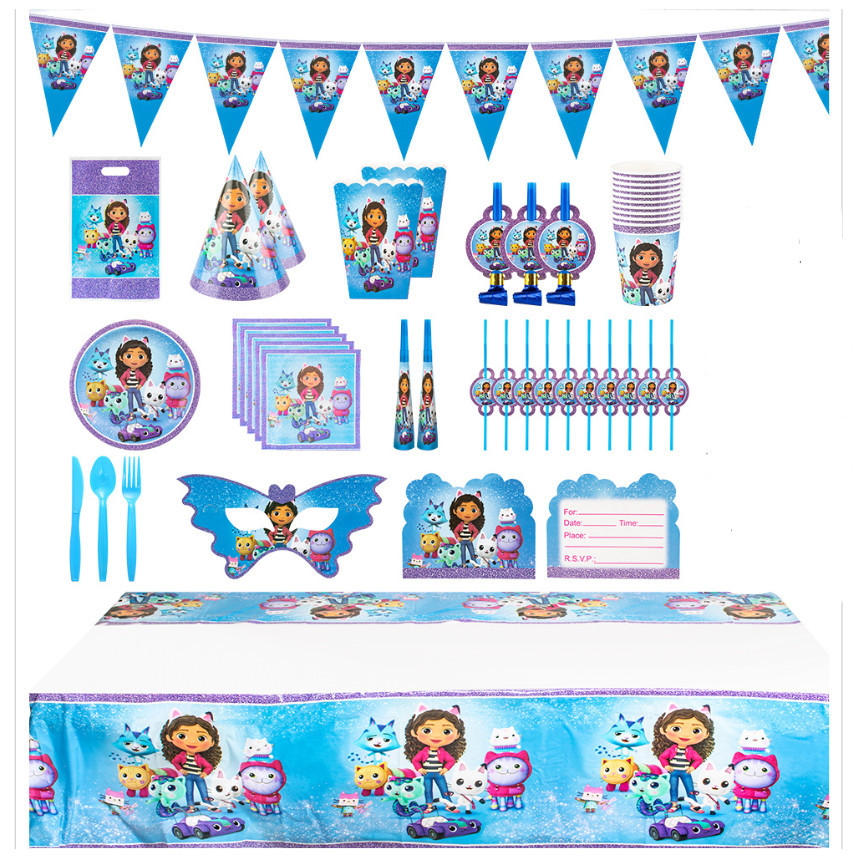 10pcs/lot Birthday Party Decoration Paper Cups Plates Backdrop Tableware For Kids 纸盘派对餐具装饰 (2955L) - Image 6
