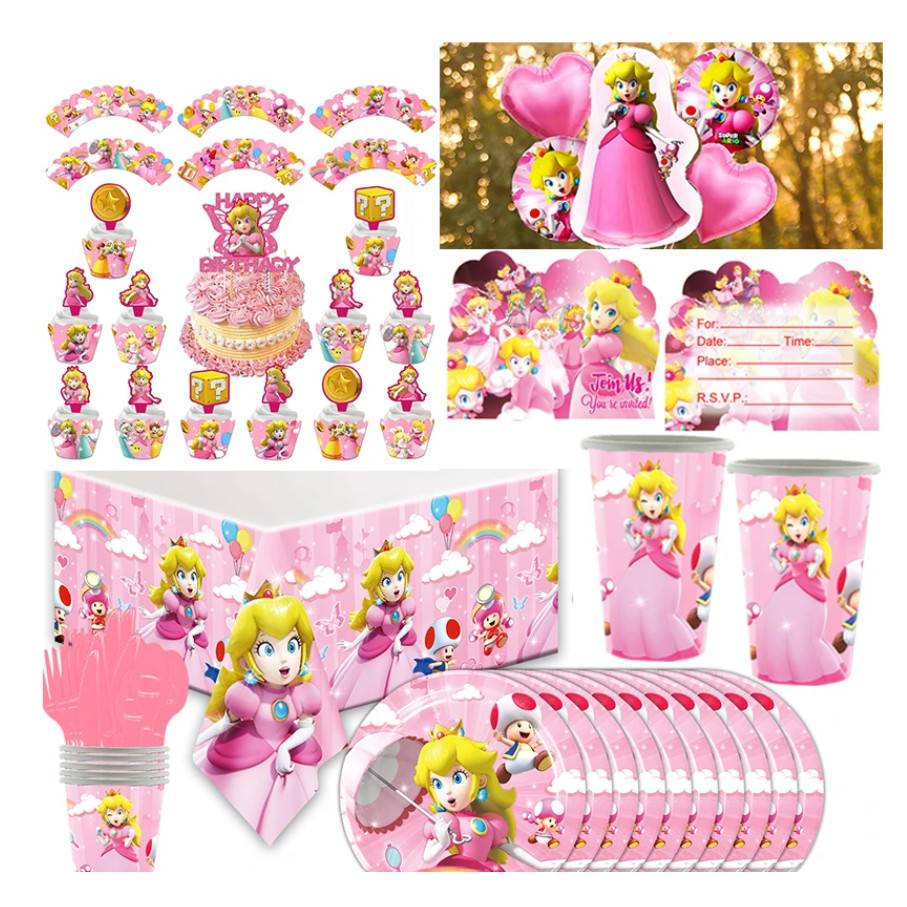 10pcs/lot Birthday Party Decoration Paper Cups Plates Backdrop Tableware For Kids 纸盘派对餐具装饰 (2955L) - Image 8