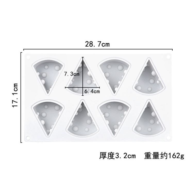 Non-Stick Cheese Shaped Cake Mold For Baking Dessert Ring Art Mousse Silicone 3D Mould Silikonowe Mould Tools(3024L) - Image 4