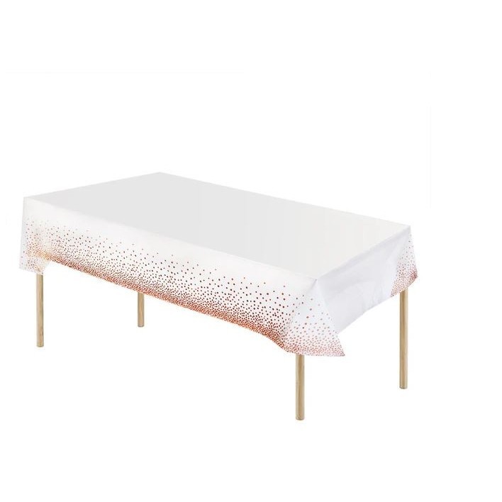 137*183cm Rose Gold /Silver/Gold Dot Gilded Tablecloth Disposable Tablecloth Kid Birthday Party Baby WeddingDecor(2969L) - Image 6