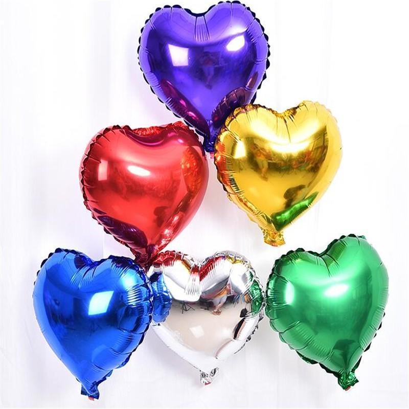 10-inch heart-shaped and star-shaped aluminum balloons - Image 2