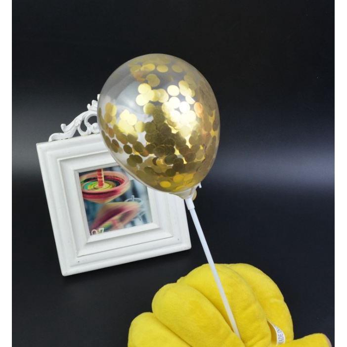 1set 5inch Confetti Balloon Cake Topper Decoration With Paper Straw Without Ribbon Table - Image 6