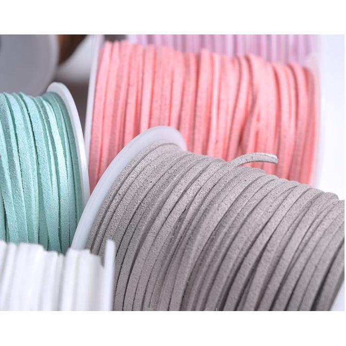 50Yards 2mm Thread Tassel Bouquet Packing Material Rope Multi-colorsFlatFauxSuedeKoreanLeatherCord for Necklaces (1573L) - Image 2