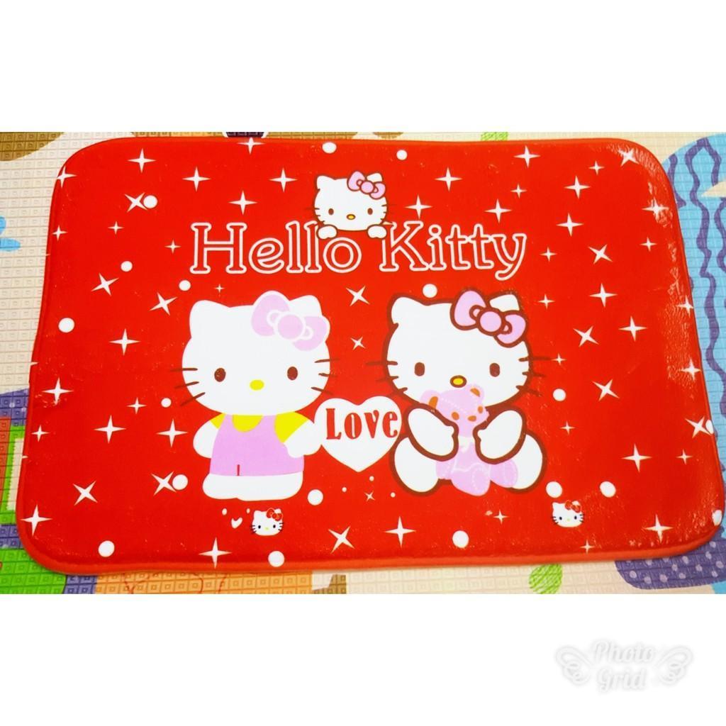 40x60cm Coral Printing Absorbent Sponge Rug Pad Door Mat Cartoon hello Ketty - Image 10