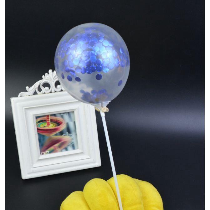 1set 5inch Confetti Balloon Cake Topper Decoration With Paper Straw Without Ribbon Table - Image 7