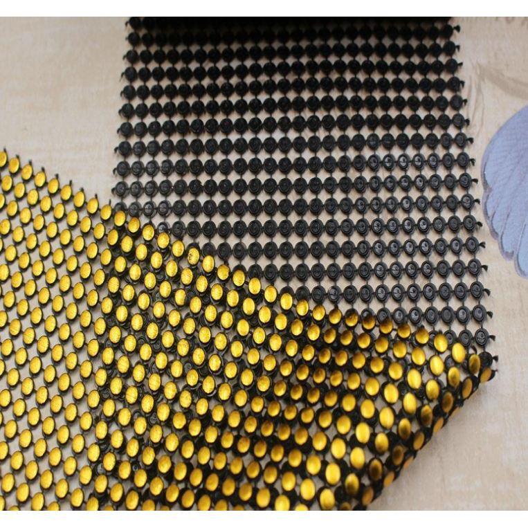 1yard color Gold Diamond Rhinestone Ribbon Trim Mesh Roll Wrap Wedding Party Decoration (920L) - Image 5