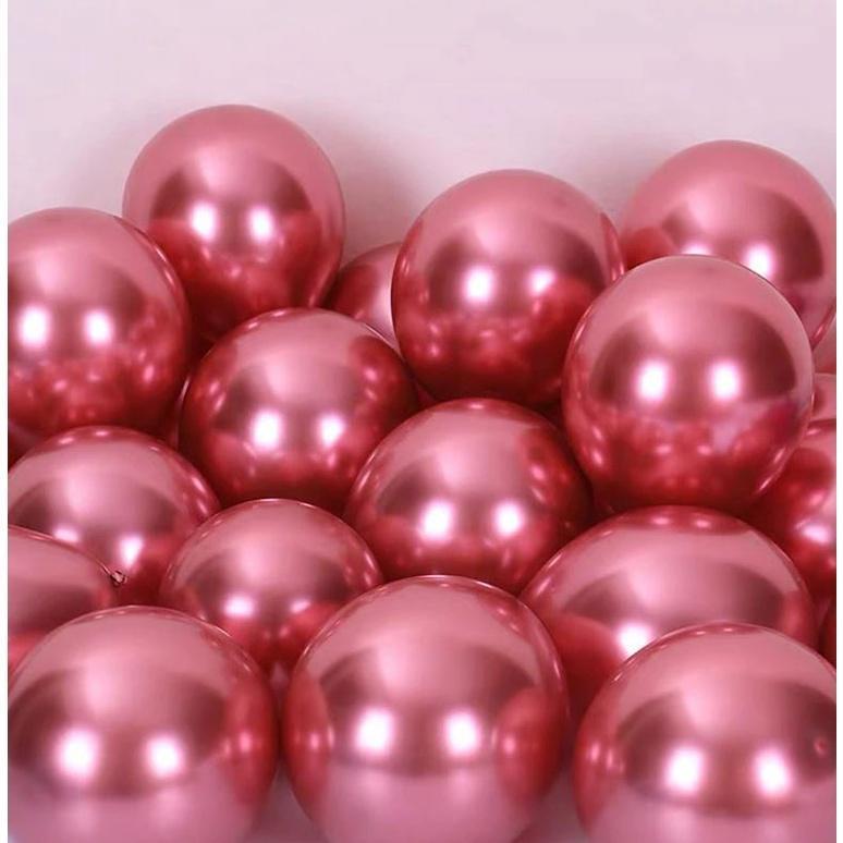 100pcs 12inch Glossy Metal Pearl Latex Balloons Rose Gold Thick Chrome Metallic Helium Air Balls Globos (1402L) - Image 9