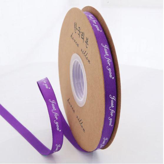 45m 1cm ''Just For You'' Printed Polyester Ribbon for Wedding Party Decorations DIY Handmade Christmas Bow Craft (1206L) - Image 19
