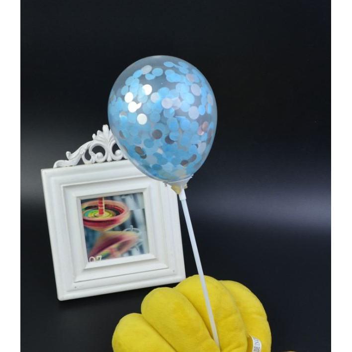 1set 5inch Confetti Balloon Cake Topper Decoration With Paper Straw Without Ribbon Table - Image 15