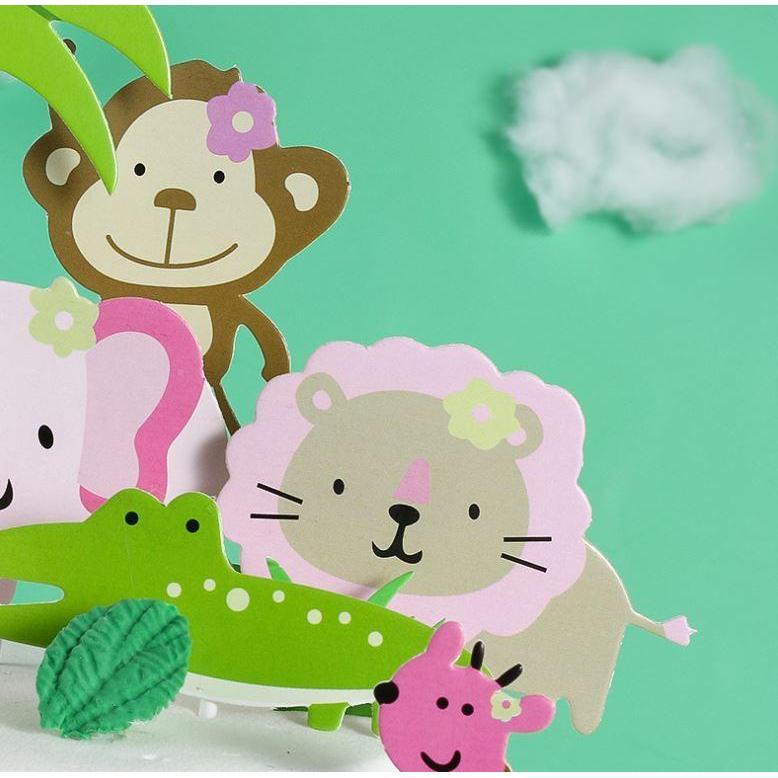 Jungle Theme Birthday Party Zoo Cute Animal Cake Toppers ForKid`s HappyBirthdayDecorationGiraffeTigerLionCupcake (1310L) - Image 5