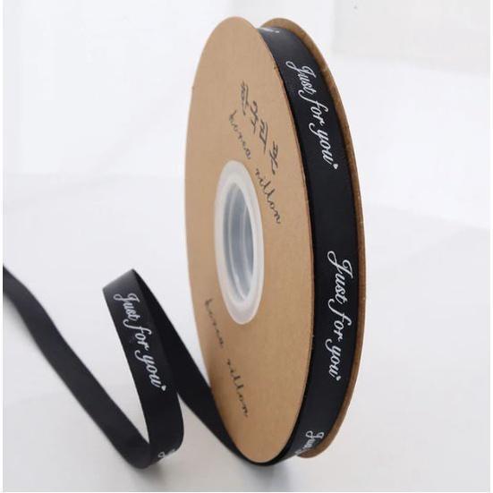 45m 1cm ''Just For You'' Printed Polyester Ribbon for Wedding Party Decorations DIY Handmade Christmas Bow Craft (1206L) - Image 11