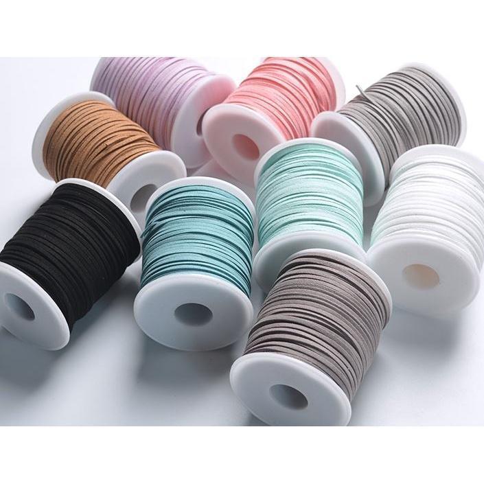 50Yards 2mm Thread Tassel Bouquet Packing Material Rope Multi-colorsFlatFauxSuedeKoreanLeatherCord for Necklaces (1573L) - Image 3