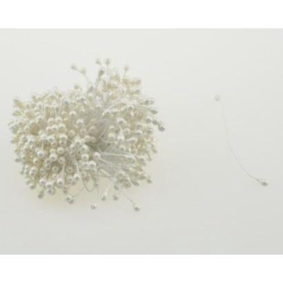 50pcs 3mm-5mm Double Heads DIY Artificial Mini Pearl Flower Stamen Red Silver Floral Stamen Hand Scrapbook 珠光花芯 (1587L) - Image 9