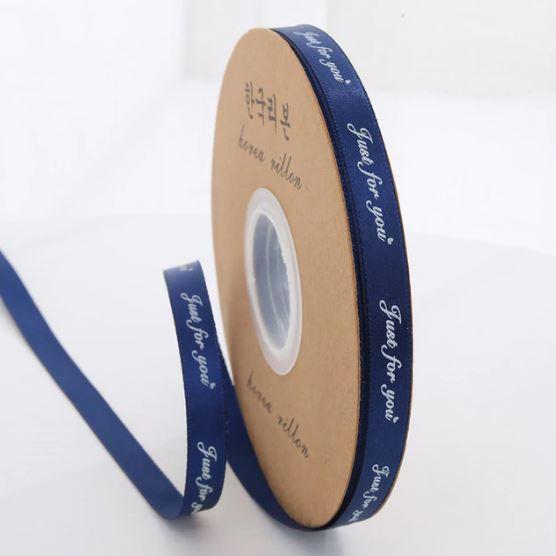45m 1cm ''Just For You'' Printed Polyester Ribbon for Wedding Party Decorations DIY Handmade Christmas Bow Craft (1206L) - Image 8