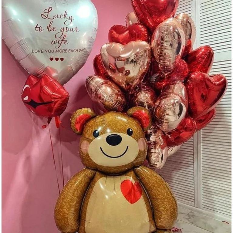Big Bear Aluminum Film Balloon Large Size Cartoon Bear Party For Children Birthday Wedding Anniversary Party (1866L) - Image 3